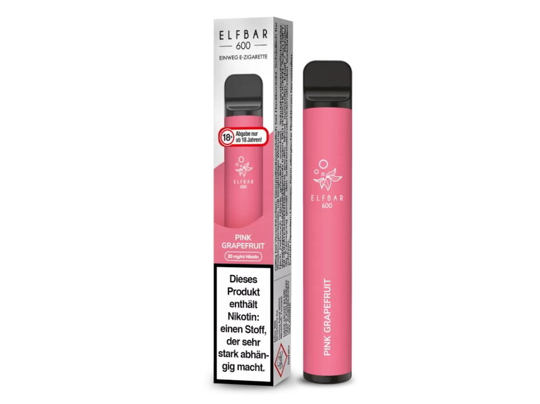 Elf Bar 600 Pink Grapefruit Einweg-E-Zigarette mit 2% Nikotin oder nikotinfrei – Vapestick jetzt bei semyshop.de online bestellen!
